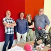 Charles Aivar, Jeff Lubrano, Line Briard et Pierre Lenganey avec au téléphone Nathalie Iris @RCF Orne