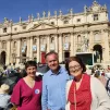 François-Nicolas d'Alincourt (au centre), accompagné par les équipes du diocèse d'Alsace à Rome. (document remis)