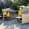 Parlement mobile mis à disposition des Bordelais sur l'esplanade Charles de Gaulle lundi 9 mai (Bordeaux). ©RCFBordeaux.