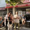 Enzo Giusti et Mireille Damiano, suppléante, font campagne pendant l'entre-deux tours. Photo NUPES 06