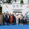 Signature de la convention entre le département des Alpes-Maritimes et le comité d'organisation des JO 2024 dans les jardins du département à Nice. Présence de champions olympiques et paralympiques. Photo : département des Alpes-Maritimes