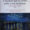 Paysage bleu nuit, au bord de l'eau, sur la couverture du livre de Jean-Claude Snyders.