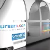 La capsule Urbanloop, blanche et bleue. ©DR