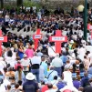 Plusieurs milliers de personnes ont assisté à la messe du 15 août sur la prairie du sanctuaire, Lourdes, le 15/08/2022 ©Laurent Ferriere / Hans Lucas