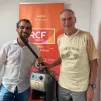 Anton Hassoun et Guy Mausy dans les studios de RCF Nice Côte d'Aur - Photo : RCF Nice Côte d'Azur