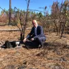 Jean-Luc Gleyze à Hostens après les incendies qui ont brulé 500 hectares de forêt en Gironde cet été 2022 ©RCFBordeaux