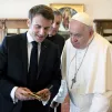 © Photograph by Vatican Media / Catholic Press Photo / HANS LUCAS. Emmanuel Macron en visite au Vatican, le 24 octobre 2022.