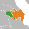 Carte de l'Arménie (en vert) et de l'Azerbaïdjan (en orange) - CC BY-SA 2.5 Marmelad via Wikimedia Commons