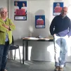 La présidente de l'antenne départementale Nicole Nadau et Christophe Vénien, le délégué départemental du Secours catholique lors de leur rapport 2022.