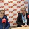 Geneviève Darrieussecq, accompagnée par sa duo Marie dans le cadre du Duoday