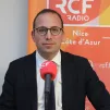 Anthony Borré dans le studio de RCF - Photo SCG