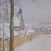 Chapelle Saint-Roch sous la neige III, de Léon Delachaux © Musée Saint-Vic.