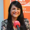 Christelle D'Intorni dans le studio de RCF Nice Côte d'Azur - Photo RCF Stèvelan C-G