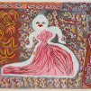 Baya (Fatima Haddad, dite), Sans titre, vers 1947. Gouache et crayon graphite sur carton . 48 x 63 cm. Donation de L'Aracine, 1999. LaM, Villeneuve d’Ascq. © Othmane Mahieddine. Photo : Alain Lauras