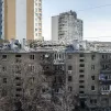 En Ukraine, des immeubles dévastés par les bombardements / Crédit : Hans Lucas / Hervé Lequeux