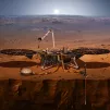 InSight à la surface de Mars (vue d'artiste) - CC0 NASA via Wikimedia Commons
