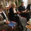 Georgette Chastanet (présidente de SOS Violences conjugales), Isabelle Lonvis-Rome, Etienne Desplanque (préfet de la Corrrèze) et Jeanne Itangu (directrice de l'association SOS Violences conjugales)