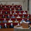 Elisabeth Borne lance la convention citoyenne sur la fin de vie devant ses membres réunis, le 9 décembre 2022, au CESE.  © Maxime Gruss / Hans Lucas