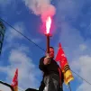 Charly Paillaud lors d'une manifestation contre le réforme des retraites