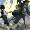 Long John Silver. Illustration de N. C. Wyeth sur une édition de 1911 ©Wikimédia commons