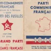 Carte du Parti communiste français pour l'année 1945 ©Wikimédia commons