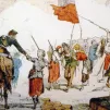 La barricade de la place Blanche défendue par des femmes, lithographie d'Hector Moloch ©Wikimédia commons