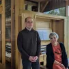 Pascal Pitiot, organiste et président de l'association de l'orgue Annecy-Albigny ; Micheline Planès, adhérente de l'association