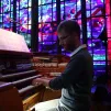 Damien Leurquin à l'orgue Haupt de l'église Saint-Martin à Arlon