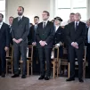 Emmanuel Macron dans l'église de Saint-Étienne-du-Rouvray pour une messe d'hommage du Père Jacques Hamel, le 26/07/2017 ©Nicolas Messyasz / Hans Lucas