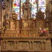 Retable à tourelles du maître-autel de l'église Saint-Germain de Pleyben. © Wikipedia.