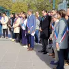 Une minute de silence observée par les élus d'Annecy, ce lundi 16 octobre 2023. ©RCF Haute-Savoie/Victorien Duchet