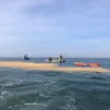 La "fausse" pollution a été déversée au niveau de la jetée de la chapelle