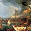 Thomas Cole, Le Destin des empires. La Destruction, 1836, huile sur toile. New York, collection de la New York Historical Society