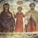 Wikimédia Commons - Détail de fresque catacombes de San Gennaro, Naples.