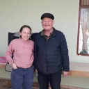 ASIE - Emma Frelat avec le Maître céramiste Bakhtiyor Nazirov à Richtan.