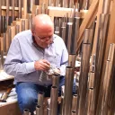 Septembre 2019 Hugo Pillevesse - Domique Thomas travaille à l'harmonisation d'un orgue à Hanovre