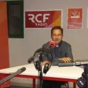 Vignette Invité local sur fond rouge de rubrique actualité avec en bas à droite le micro RCF et la mention Nièvre