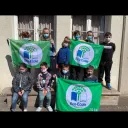2021 NDO - les éco-délégués de l'établissement posant avec le drapeau éco-école