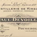 La distillerie Paul Devoille - Carte Commerciale dans les années 1900