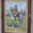 "Maitre de camp général, Cavalerie, vers 1786", aquarelle par Lucien Rousselot (1900-1992)