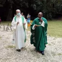 Séraphin Kiosi, prêtre de la Société des Missions Africaines, responsable de la maison d'accueil Les Cartières (Chaponost, 69)