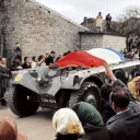 Catafalque du général De Gaulle transporté sur un véhicule blindé de reconnaissance conservé au musée des blindés de Saumur