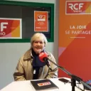 Titre Les Apartés du Secours catholique sur fond rose de rubrique Vie spirituelle avec logo du Secours catholique Caritas France centré en bas