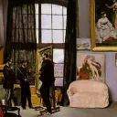 Wikimédia Commons - L'Atelier de la rue de la Condamine (1870) par Frédéric Bazille, Musée d'Orsay.