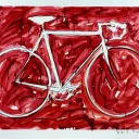 Mario Schifano  Bicicletta, 1985 Acrilico, 70x100 cm