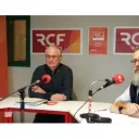 Vignette Invité local sur fond rouge de rubrique actualité avec en bas à droite le micro RCF et la mention Nièvre