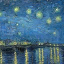 Wikimédia Commons - La nuit étoilée  de V. Van Gogh 1888 Musée d'Orsay