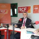 Vignette Invité local sur fond rouge de rubrique actualité avec en bas à droite le micro RCF et la mention Nièvre