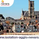 Titre Nevers Agglomération sur fond orange de rubrique Culture avec logo de la communauté de communes centré en bas