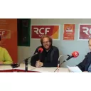 Titre Les Apartés du Secours catholique sur fond rose de rubrique Vie spirituelle avec logo du Secours catholique Caritas France centré en bas